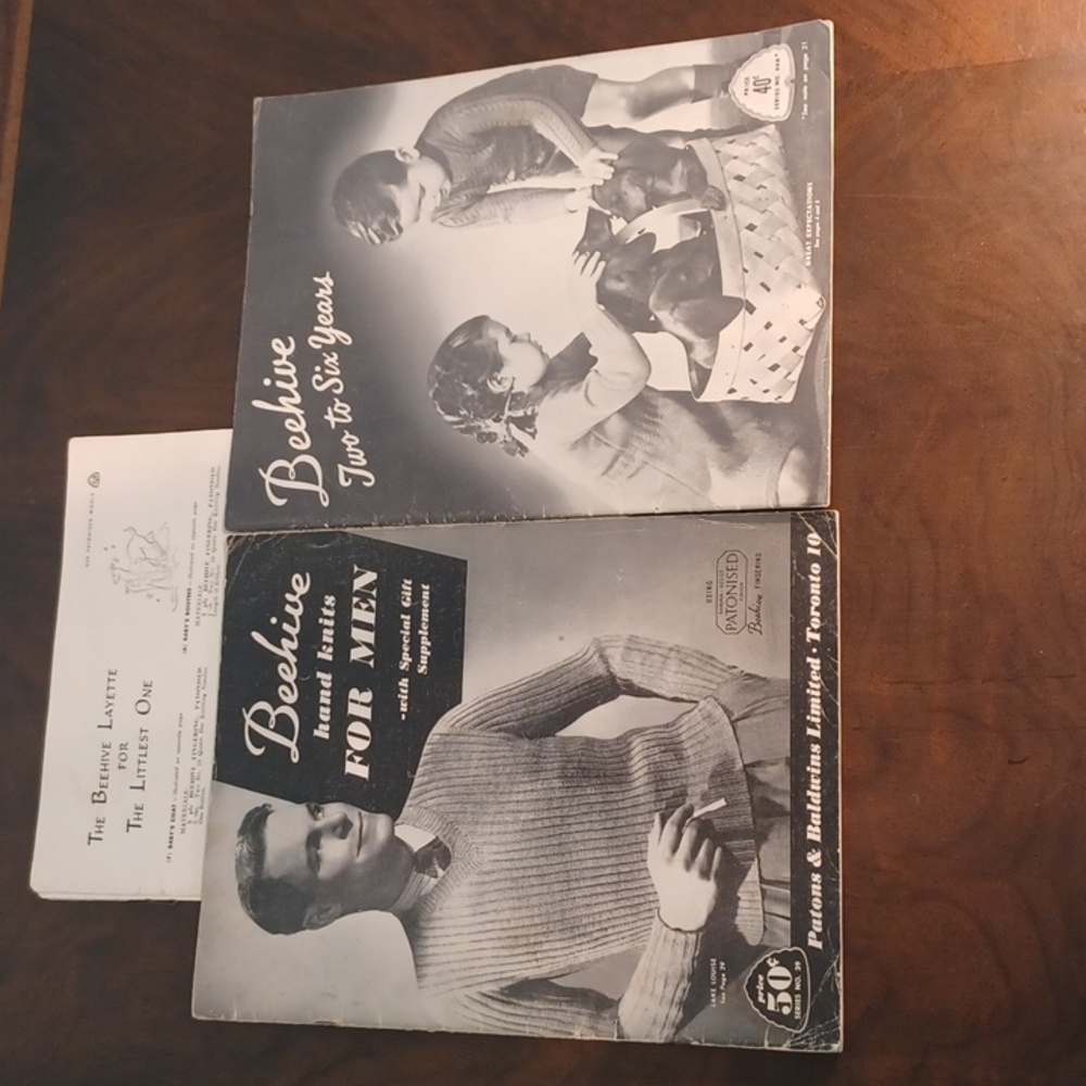 Vintage Beehive Knitting Pattern Booklets